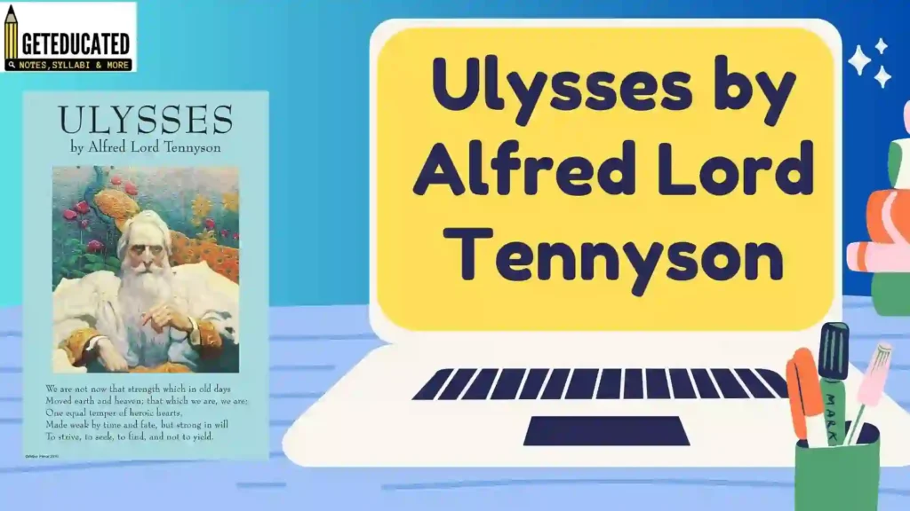 Poetic style and devices of the poem Ulysses